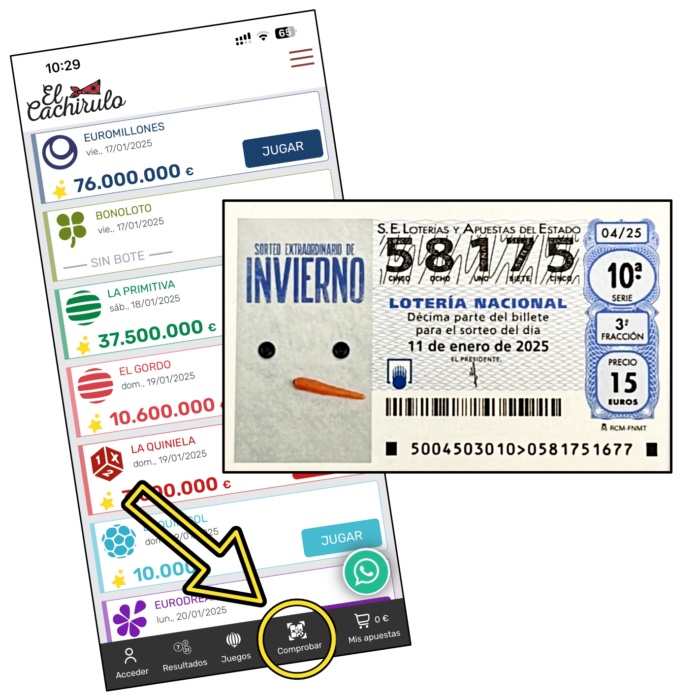 Comprobar premio decimos de loteria